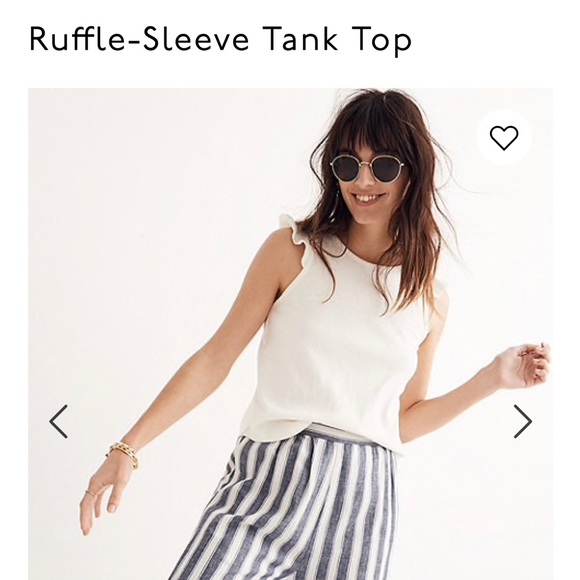Madewell Tops - Madewell Ruffle Sleeve Tank